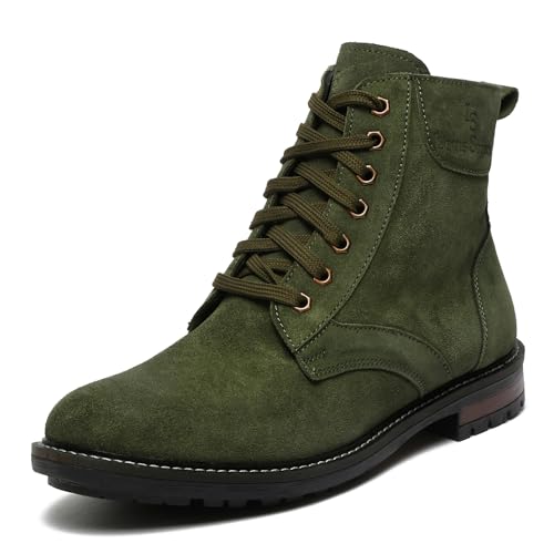 LOUIS STITCH Men's Italian Suede Leather Long Ankle Boots Super S...