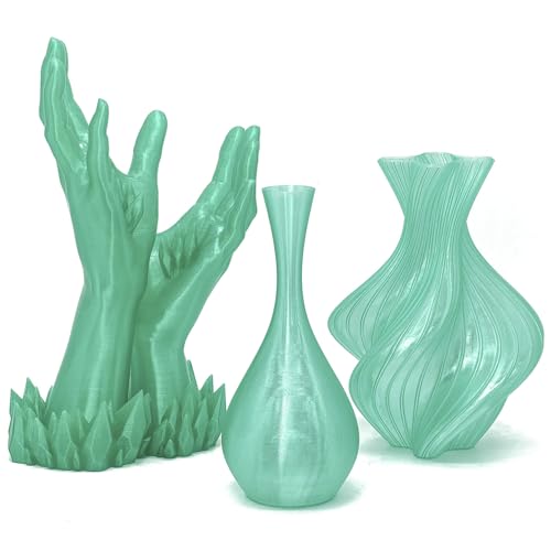 Image of Clear Cyan PLA 1.75mm 1kg Spool Glittery 3D Printing Filaments Transparent | Beginner friendly Premium Glittery translucent Cyan PLA Basic Low warping No tangle 1kg spool 2.2lbs Smooth for Bambu Prusa