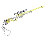 PITIKI PUBG Game PlayerUnknown Survival Peripheral Mini Version Signal Pistol Weapon Model Keychain Pendant (AWM-super)