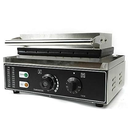 1500W Kommerzielles Waffeleisen Edelstahl Profi Waffeln Am Stiel Waffelsticks Corn Dogs + Timer – Bild 7