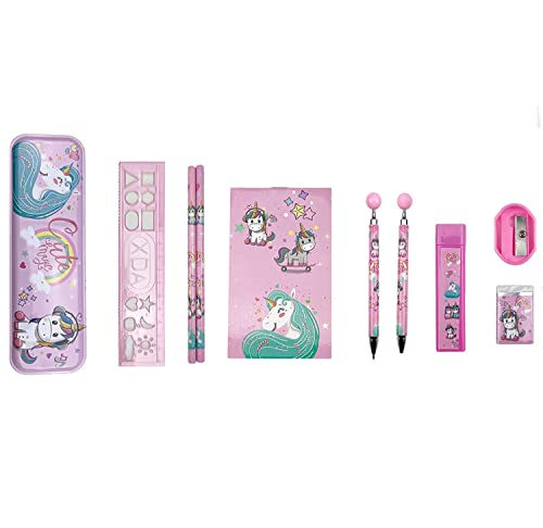 Lot de 10 articles de papeterie licorne Cover