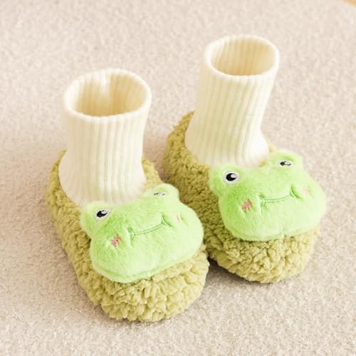 Cute Warm Crawler Booties for Baby Toddlers 6 Months - 1/2/3/4 Years, Thick Anti-Slip Plush Cartoon Winter Baby Socks4