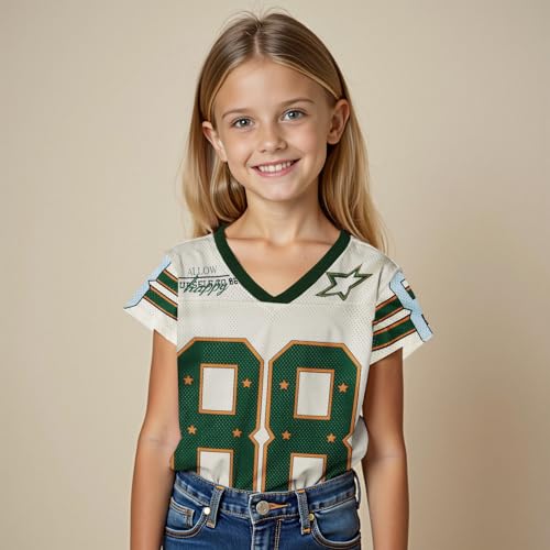 Girls Boy Jersey Shirt Y2k Baggy Shirt 88 Graphic Tshirt V Neck Outfit Kids Oversized Short Sleeve Summer Tee Top2