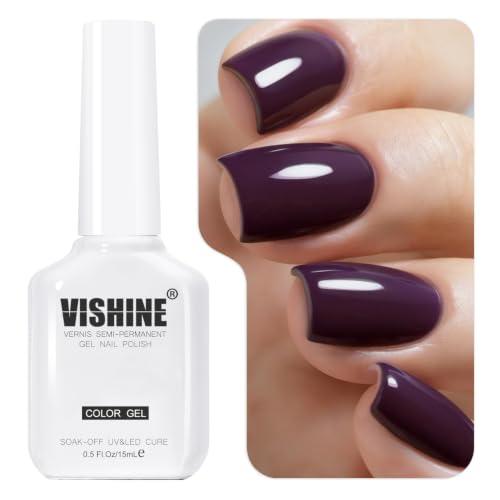 Vishine Gelpolish Professional UV LED Soak Off Varnish Color Gel Nail Polish Manicure Salon Purple (1417)
