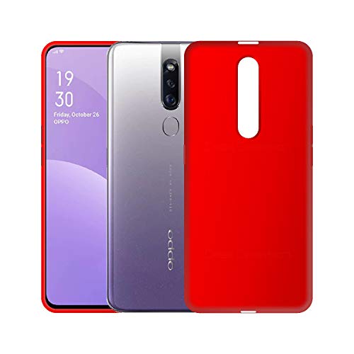 Image of Case Creation Luxurious OG Series for Oppo F11 Pro Case Cover,Anti-Dirty Slim Case Frosted Matte Cute Candy TPU Raised Bezel (Splash of Color) Back Cover for Oppo F11 Pro -Wine Red