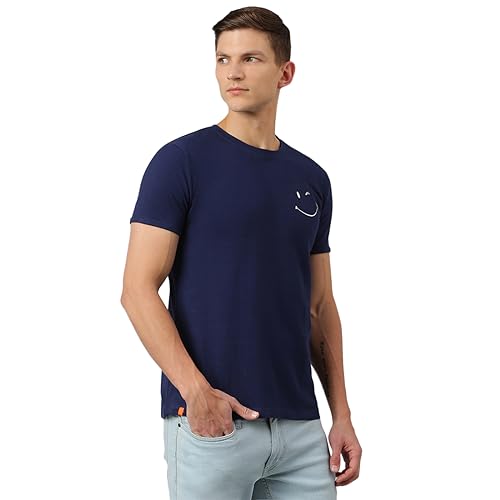 Image of Thomas Scott Men's | Solid | Half Sleeve | Slim Fit | 100% Cotton | Round Neck | Casual Tshirt