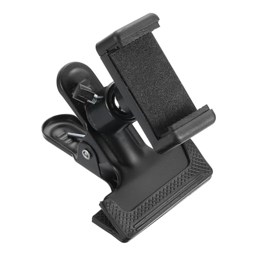 PATIKIL クリップ クランプ スマホ ホルダー 360° 調整 可能 ボール ヘッド 付き 4-7インチ スマートフォン 対応 ライブ 配信 視聴 レッスン 用 黒