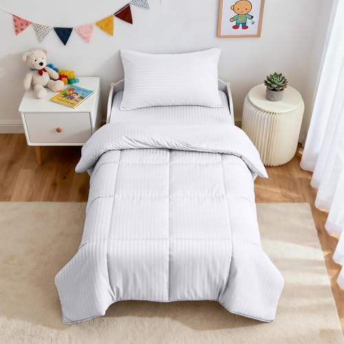ZPECC Toddler Bedding Set - 4 Piece Hypoallergenic Baby Crib Bedd...