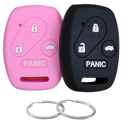 Silicone Rubber Key Fob Cover Compatible with 2003-2015 Honda Hyb...