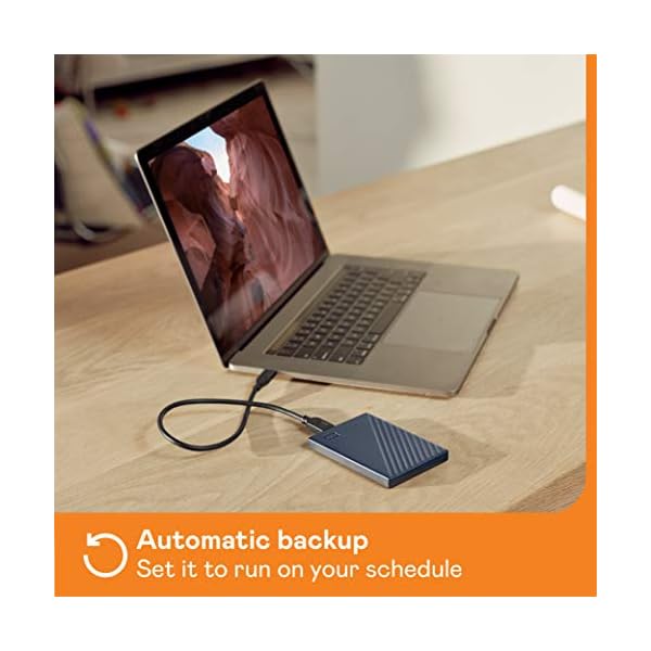 WD My Passport for Mac externe Festplatte 4 TB (mobiler Speicher, USB-C-fähig, herunterladbare Software, Passwortschutz, Mac kompatibel, einfach einzusetzen) mitternachtsblau – Bild 6