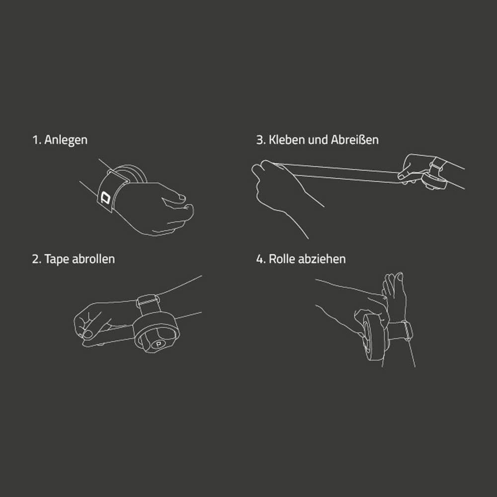 Protaper Herramienta de pintura para trabajos de enmascarado - Con el set de enmascarado pintores podrá enmascarar de forma rápida, fácil y segura. 1x dispensador, 1x soporte y 2x cinta crepé.