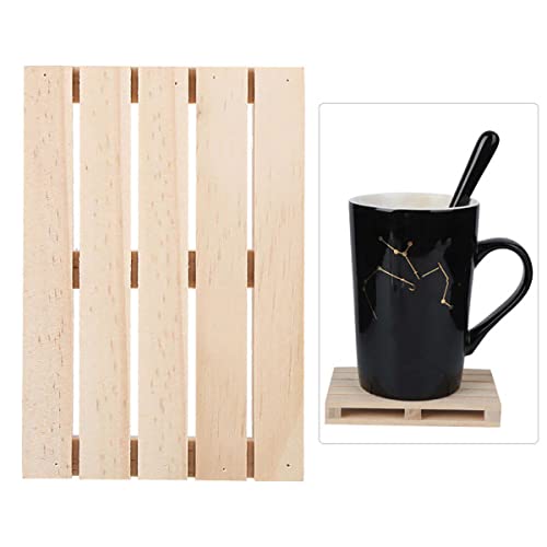 Homeemoh U11106750 4Pcs Wooden Heat Insulation Coaster thumb #3