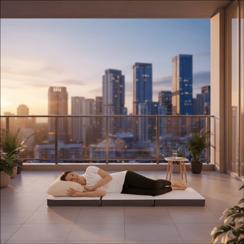 Image of Tri-Fold Foldable Mattress for Floor & Travel | Lightweight, Portable & Compact Sleeping Bed | Ideal for Single & Double Use | Easy Storage & Comfort Support (Single, 72x36x3 Inches)