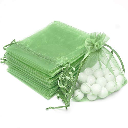 100pcs 3.6x4.8''(9x12cm) Organza Gift Bags, Drawstring Pouches Jewelry Party Wedding Favor Gift Bags,Candy Bags. (Light Green) 100pcs 3.6x4.8''(9x12cm) Organza Gift Bags, Drawstring Pouches Jewelry Party Wedding Favor Gift Bags,Candy Bags. (Light Green)