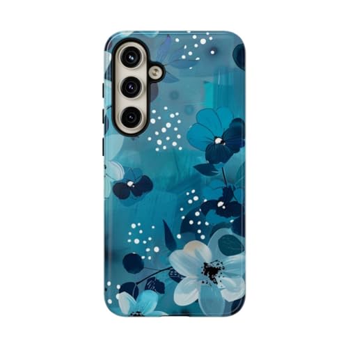 Coque rigide Samsung S24 Plus antichoc et brillante à fleurs