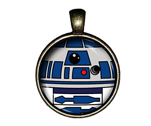 Chaoticfashion R2D2 Star Wars Necklace Droid Handmade Jewelry Gift Pendant Charm