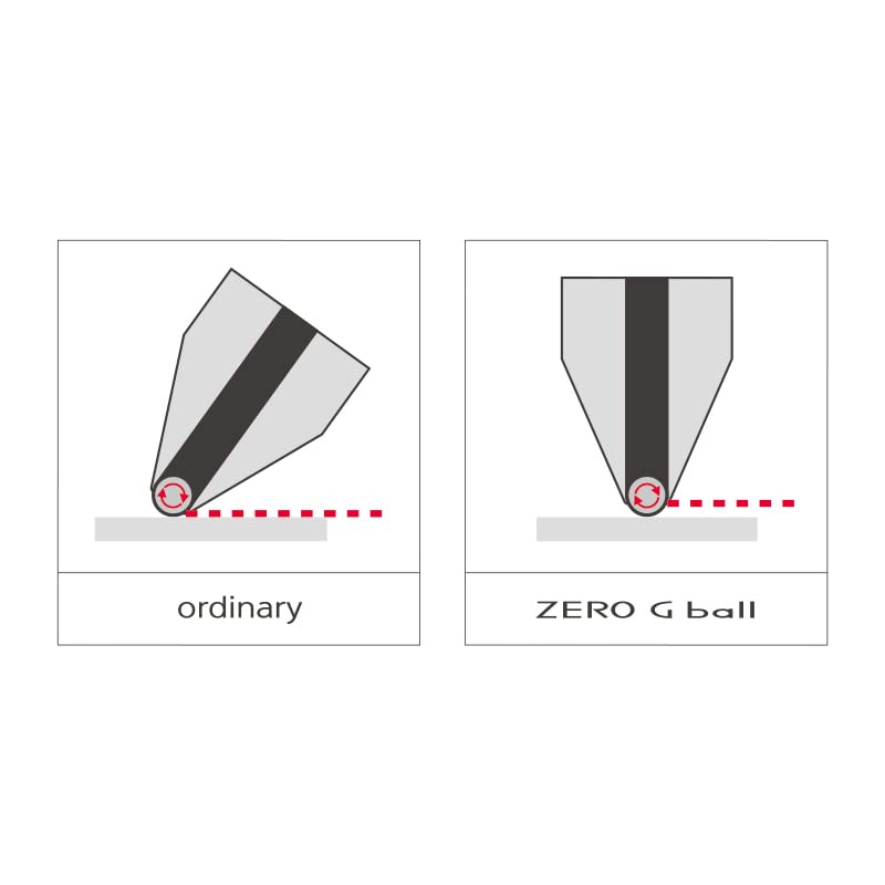 Zero G Ballpoint Pens (6-Pack) - 0.5mm Black Ink Retractable Pens For Office, School & Writing
