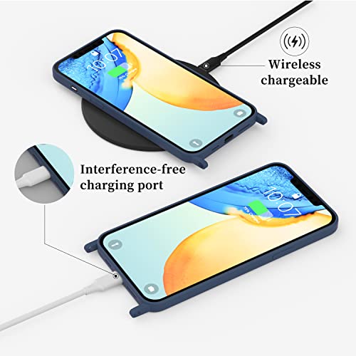 Image of Compatible with iPhone 17 Pro Case with Lanyard Crossbody iPhone Case with Strap Adjustable Shockproof Drop Protection Silicone Phone Cover for iPhone 17 Pro 6.3 inch Dark Blue