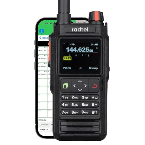 Radio bidirectionnelle Radtel RT-660 IP67 GPS Bluetooth VHF/UHF bibande avec APRS, SATCOM, Kiss, TNC, SMS, Scanner de trafic aérien, alertes météo NOAA et...