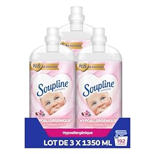 Adoucissant Linge Hypoallergénique Concentré Soupline à la Senteur Amande Douce