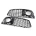 Bonilaan Nebelscheinwerfergitter1 Paar Auto Frontgrill Mesh Links Rechts Wabengrill Nebelscheinwerfer Lampenabdeckung Fit for Audi A4 B8 2008-2012 8KD807682 8KD807681(Color:A)