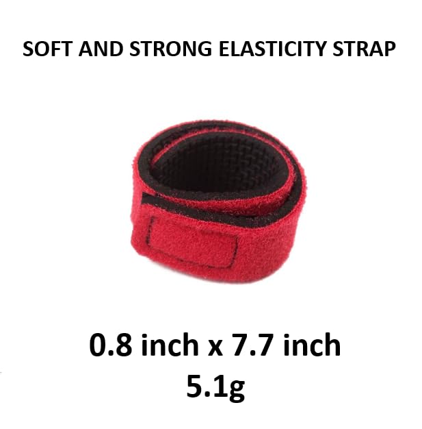 OYSTERBOY 10 Packs Fishing Rods Belt Stretchy Hook and Loop Fastener Adjustable Neoprene Straps Tackle Ties Cable Holders for for Casting Rods, Spinning and Fly Rods (Red)