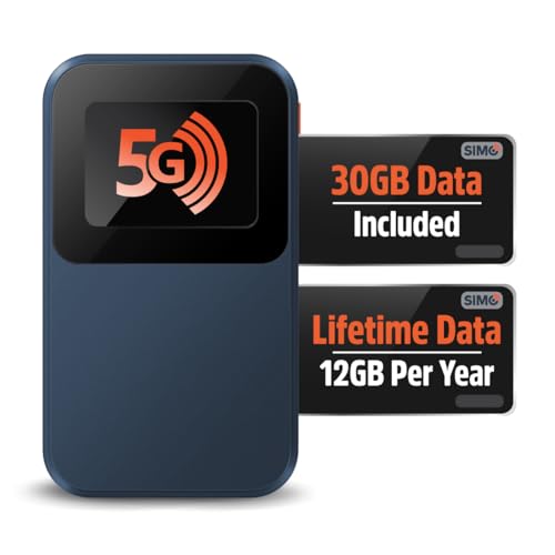 Image of Solis Edge 5G Hotspot Device, Bundle Includes Lifetime Data (12GB Per Year) and 30GB Global Data, WiFi in 140+ Countries, Access 300+ Mobile Carriers, Portable Internet by SIMO