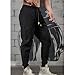 DGHM-JLMY Men's Loose Fit Waist Hip Hop Sweatpants Casual Drawstring Tapered Pants Gym Fashion Athletic Stretch Joggers (Black,Large)