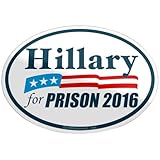 Hillary for Prison 2016 Bumper Sticker Anti Hillary Clinton (5 Pack)