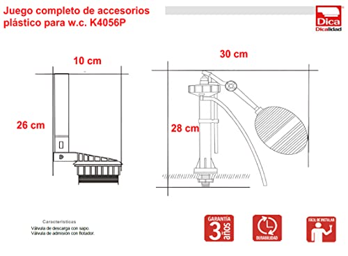 Kit para depósito de baño 17 kit para deposito de baño marca DICA (2)