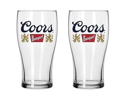 Coors Banquet Tulip Pint Glass - Set of 2