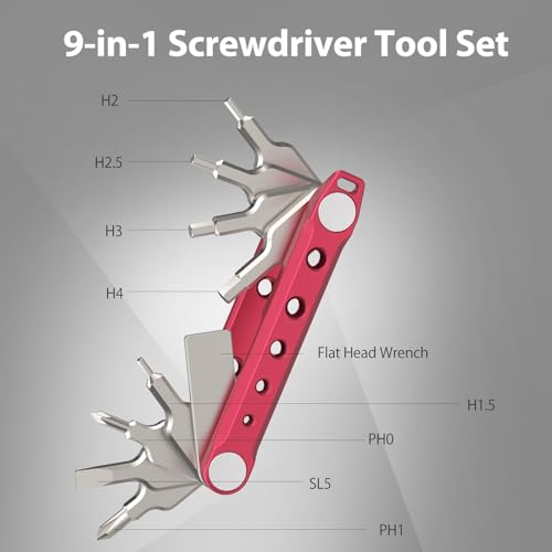 ULANZI 9 in 1 Faltbarer Werkzeugsatz mit Schraubendreher und Schraubenschlüssel, Kamera Tool Set für Fotografen und Videofilmer, Universal Screwdriver Tool Set, Edelstahl + Aluminiumlegierung