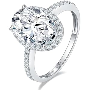 Brillique 14K Gold Unique Oval Shap...