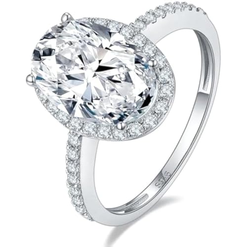 Brillique 14K Gold Unique Oval Shape 4.5 Carat D-color Diamond Engagement Ring for Women | Excellent Cut | D-color | Exquisite Luxury Jewelry for Her