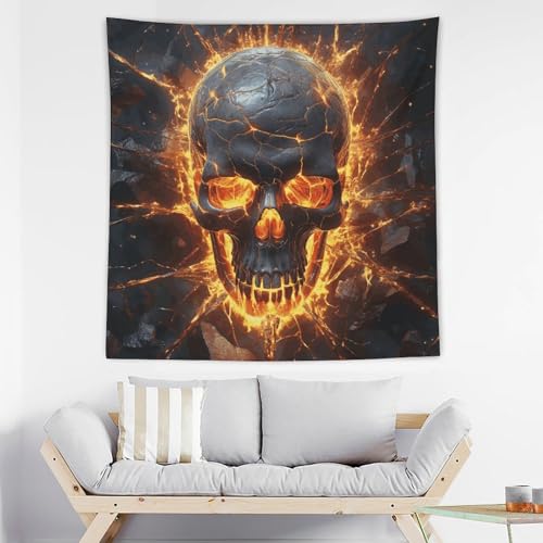 Tapisserie murale tête de mort BTCOWZRV décoration esthétique pour chambre