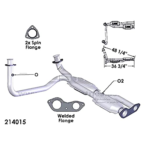 OEM Industries - 214015 Catalytic Converter and Pipe Assembly | Non-CARB Compliant