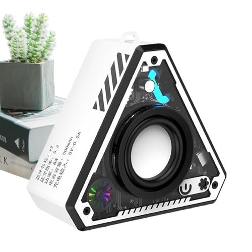 Altavoz Inalámbrico | Subwoofer Inalámbrico Portátil,Equipo de Sonido Estéreo con Grave Amplificado Recargable para Viajes, Ducha y Gimnasio