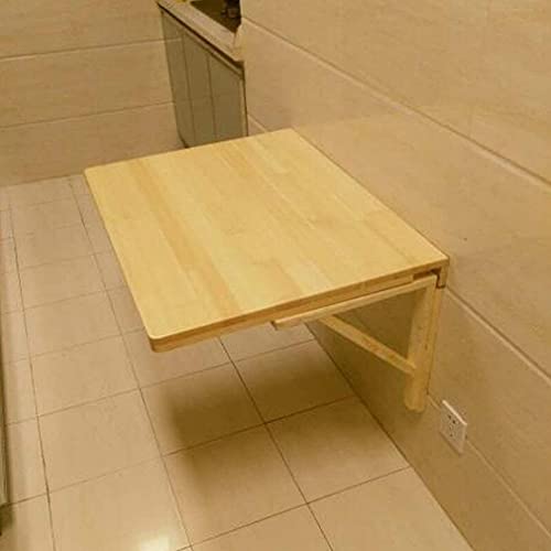 Bureau d'ordinateur multifonction bois massif table murale rabattable