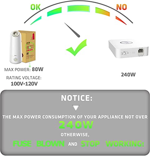 UMI Step Down Voltage 220v to 110v Converter, Travel Power Converter 220V to 110V 300W, Good Transformer for Overseas, Step Down Power Voltage Converter 220V to 110V - US to Europe Voltage Converter2
