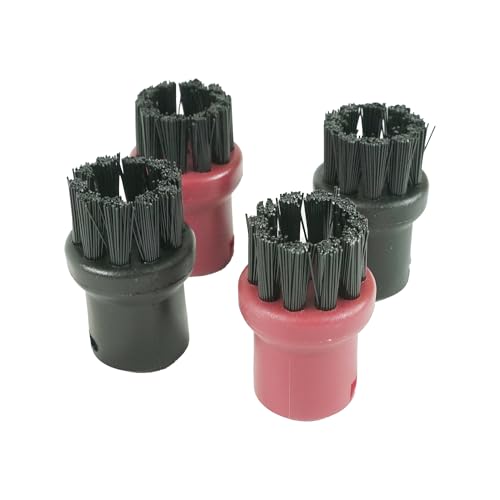 Distri+ – Juego de 4 cepillos redondos para limpiador a vapor – Compatible con Karcher – alternativa ref. original 2.863-058.0