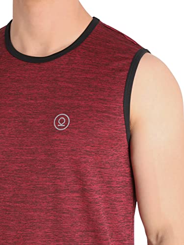 Image of CHKOKKO Men Polyester Printed Gym Co-Ord Sets Sleeveless Tank Top With Shorts