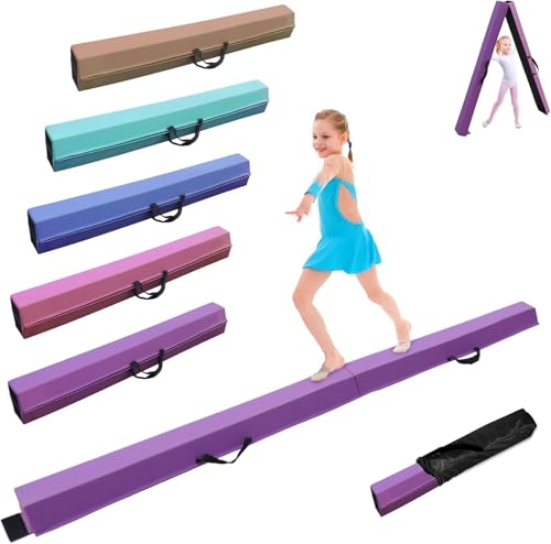 SportBob schwebebalken Kinder Schwebebalken klappbar Balken Gymnastik 180cm PU Leder schwebebalken für zuhause balancierbalken Balance Beam Training Beam für Kinder Fitness/Training/Turnen