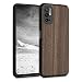 Produktbild kwmobile Hülle kompatibel mit Xiaomi Redmi Note 10 5G Hülle - Holz Case - stoßfestes Handy Cover - TPU Handyhülle in Dunkelbraun
