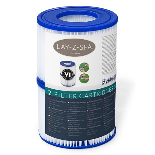 Lay-Z-Spa Hot Tub Filter Cartridge VI for All Lay-Z-Spa Models - 1 x Twin Pack (2 Filters)