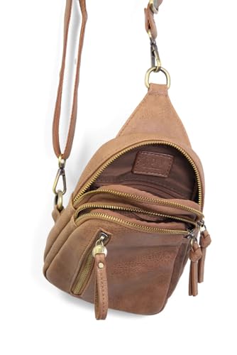 Image of Joy Susan Skyler Sling Bag: Vegan Leather, Zippered Closure, Brass Plated Hardware
