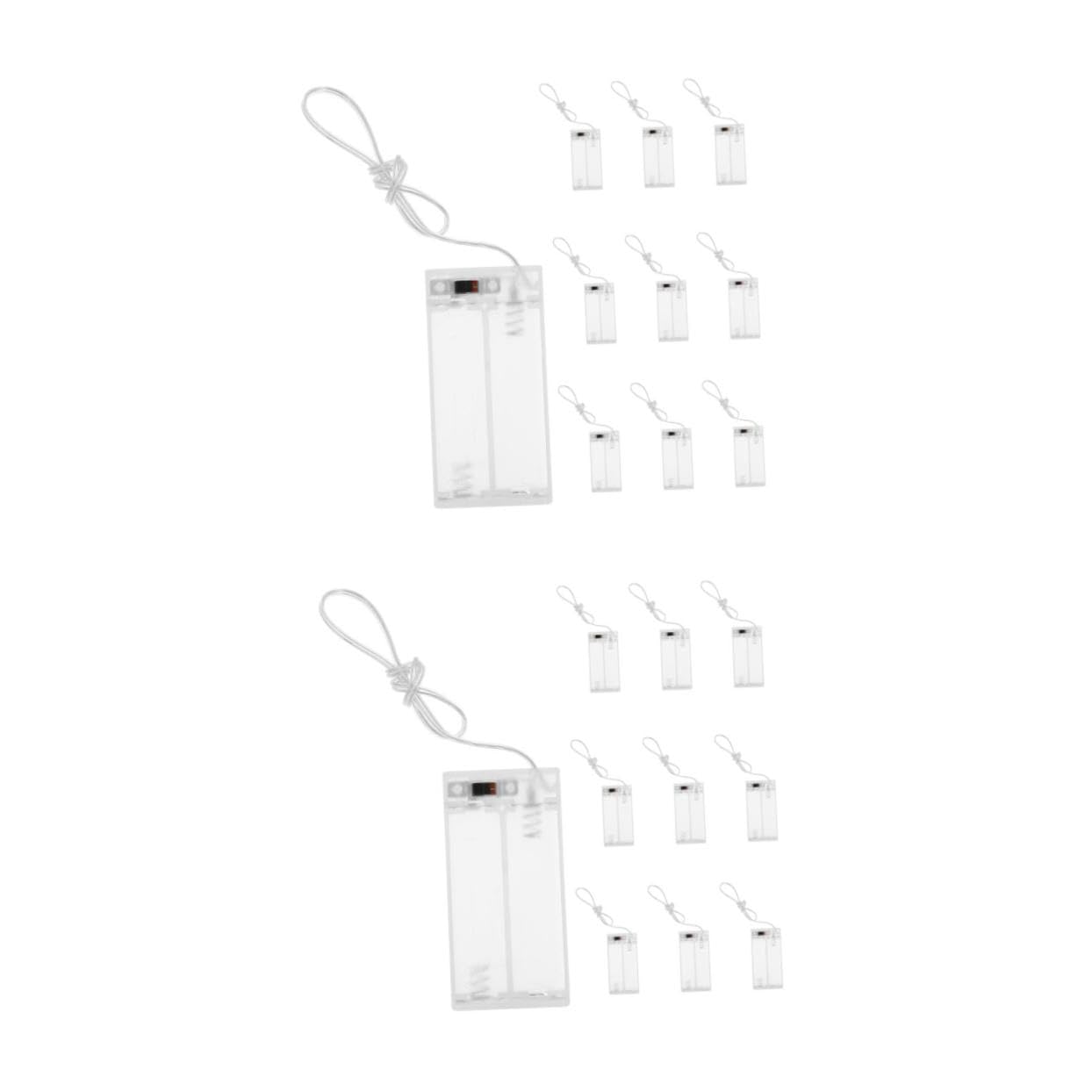 POPETPOP 20pcs Aa Battery Holders for String Lights Plastic Battery Shell for Enhanced Lighting Displays