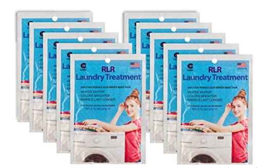 RLR Natural Laundry Detergent Powder – Whitens, Brightens, Refreshes Baby Cloth Diaper Detergent, Musty Towels, Workout Clothes - Non-toxic, Fragrance-Free For Sensitive Skin (Pack of 10))