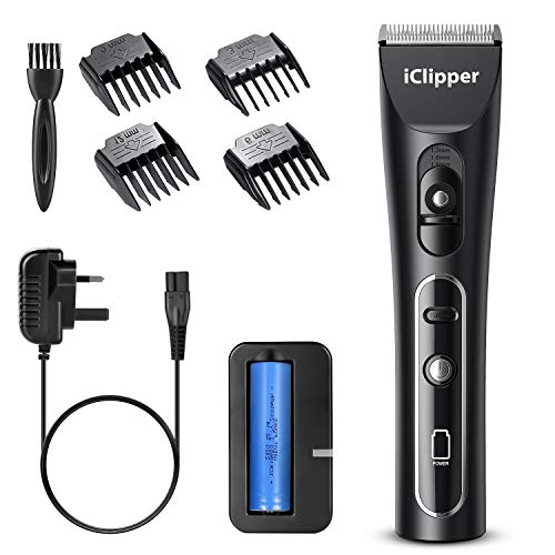 Cordless Hair Clippers Professional Hair Trimmer Set for Men Rechargeable Electric Hair Clippers with Extra Battery and 4 Guide Combs