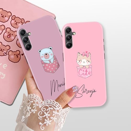 Image of COLORflow Back Cover Compatible with Samsung Galaxy A34 5G | Cute Pocket Cartoons Color Customized | Glossy Armoured Bumper with Camera Protection Back Cover Compatible with Samsung Galaxy A34 5G