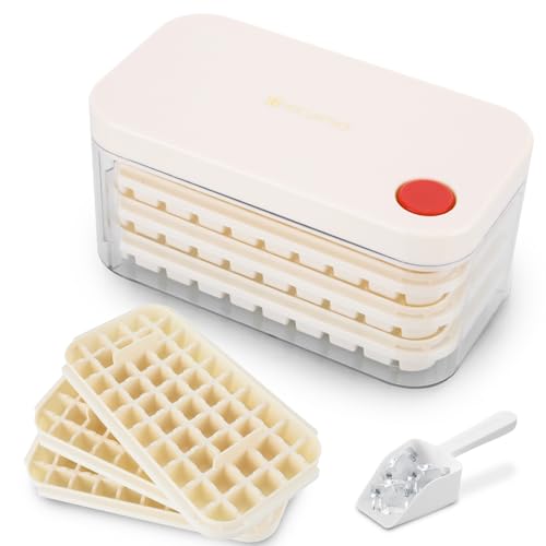 Eiswürfelform mit 150 Eiswürfeln Eiswürfelbehälter mit Deckel und Behälter einschließlich Deckel und Behälter, einfaches...